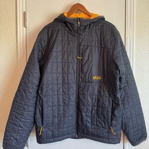 Stio Azura Insulated Hooded Jacket Dawn Glow Yellow Men's Size M